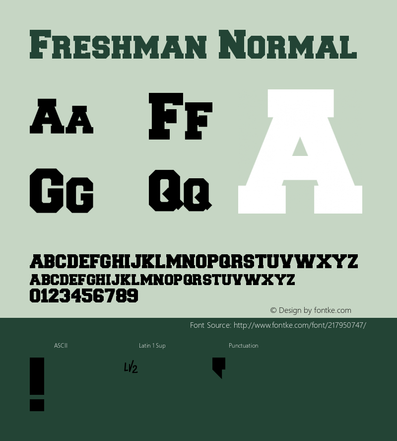 Freshman Font