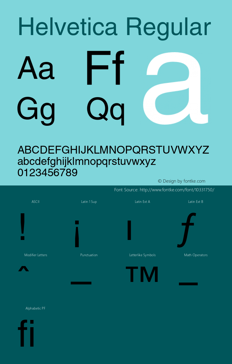 Helvetica Regular 001.006 Font Sample- Font Sample-Fontke.com