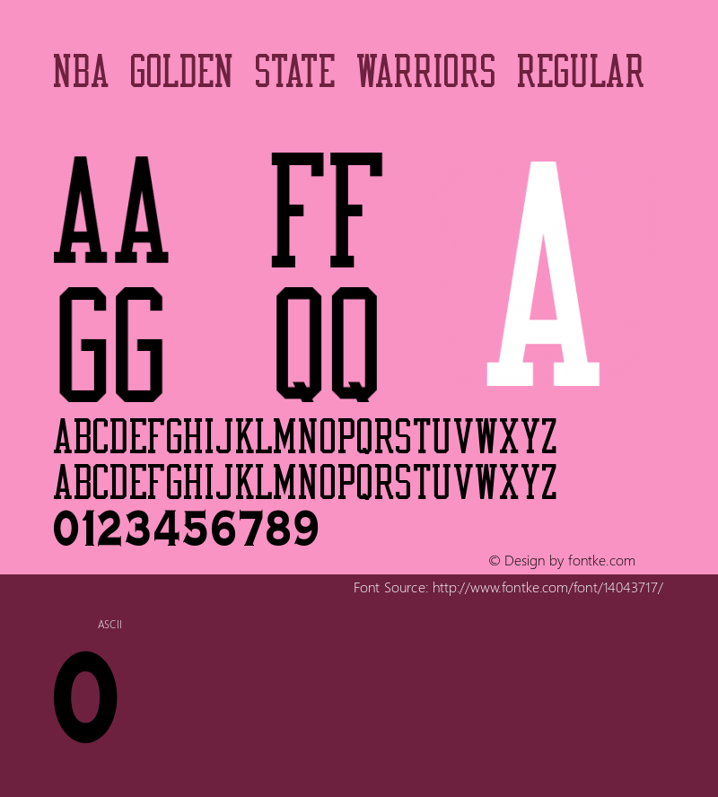 NBA Warriors Font Download (Golden State Warriors Font) - Fonts4Free