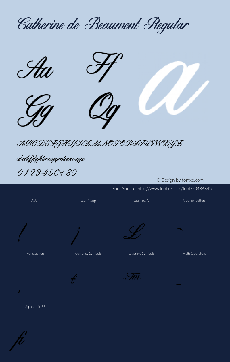 Catherine de Beaumont Font Family Catherine de Beaumont