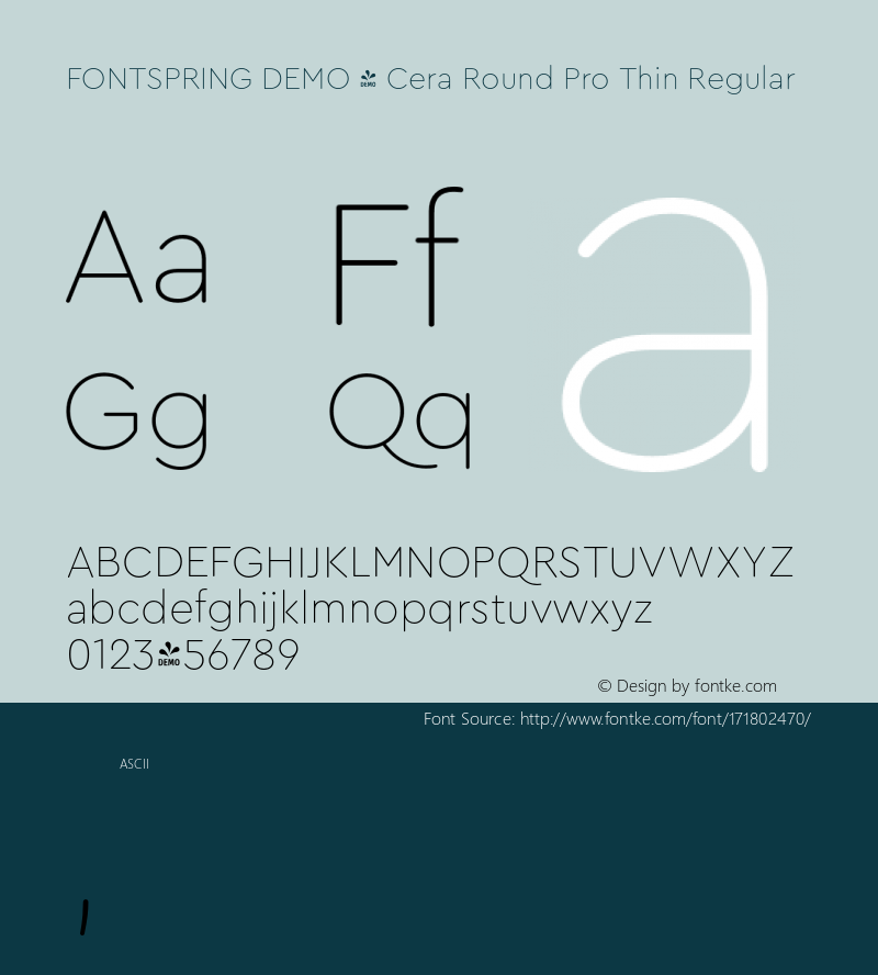 FONTSPRING DEMO - Cera Round Pro Thin Font FamilyFONTSPRING DEMO - Cera  Round Pro Thin-Yuanti Typeface-Fontke.com